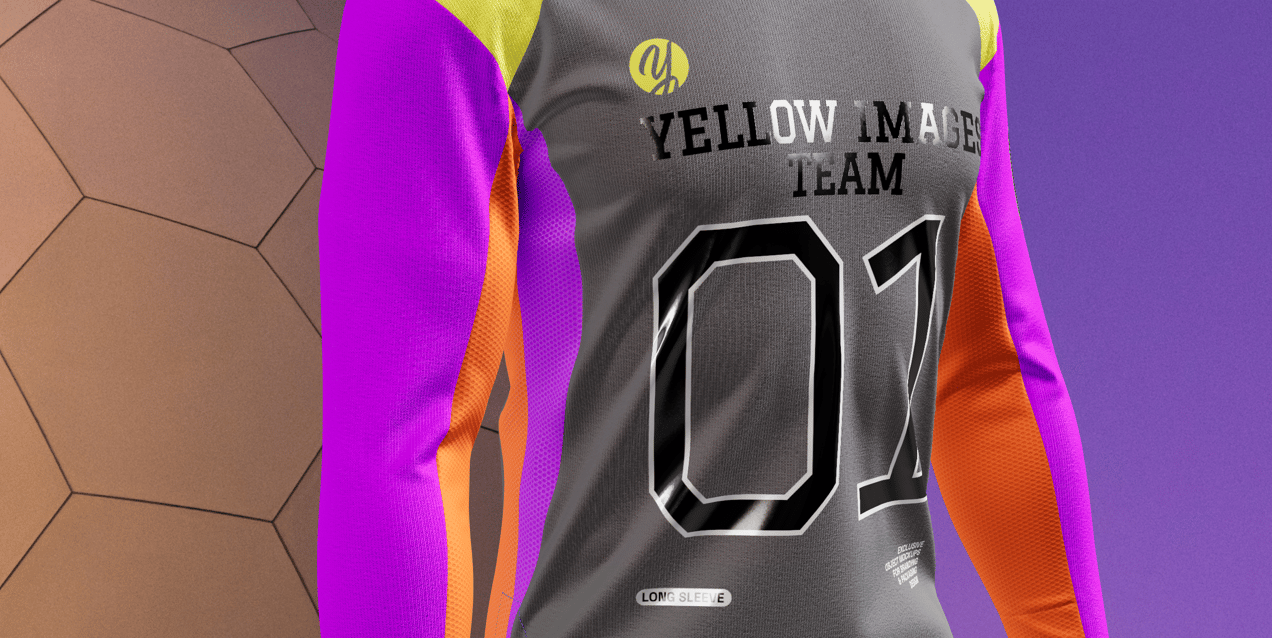 ProVisual —  Long Sleeve Soccer Goalkeeper Jersey 3D mockup and 3D model - try it now and get yours today