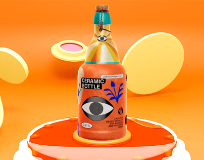 ProVisual — Ceramic Bottle with Swing Top 3D mockup