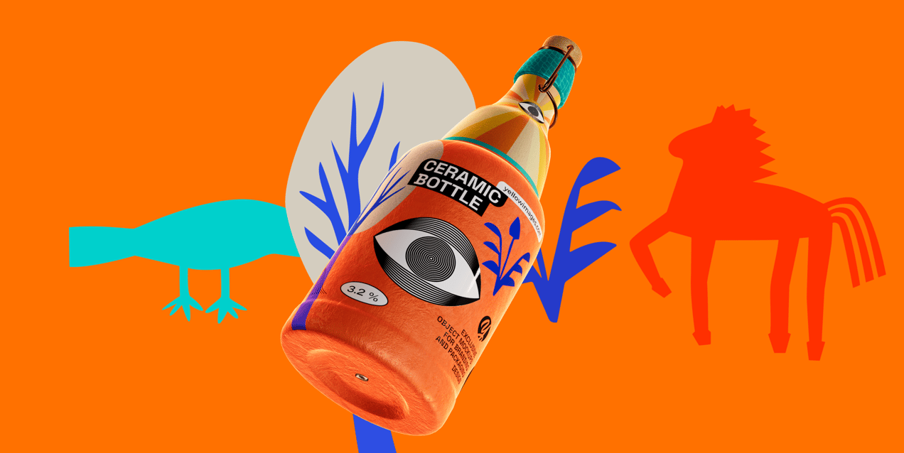 ProVisual —  Ceramic Bottle with Swing Top 3D mockup and 3D model -  explore every detail online now