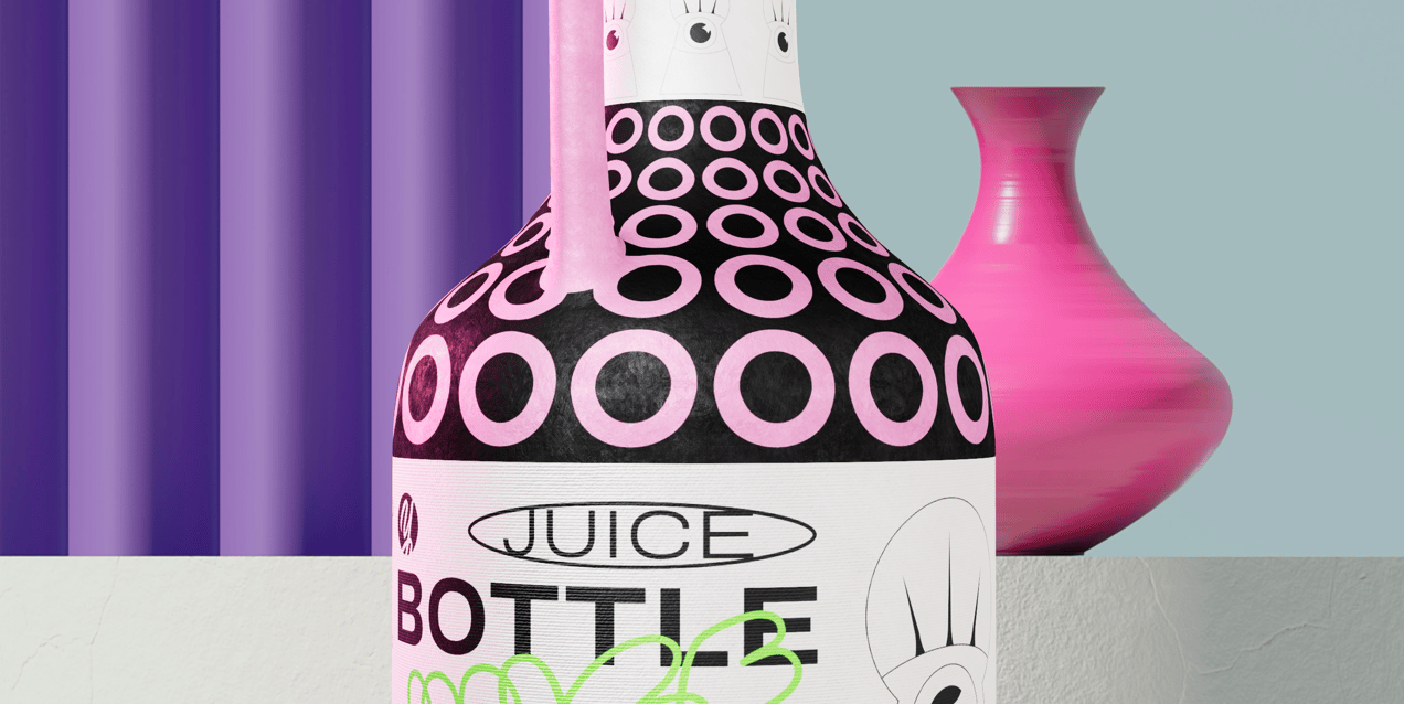 ProVisual —  Ceramic Bottle with Plastic Cap 3D mockup and 3D model  - try it now and get yours today