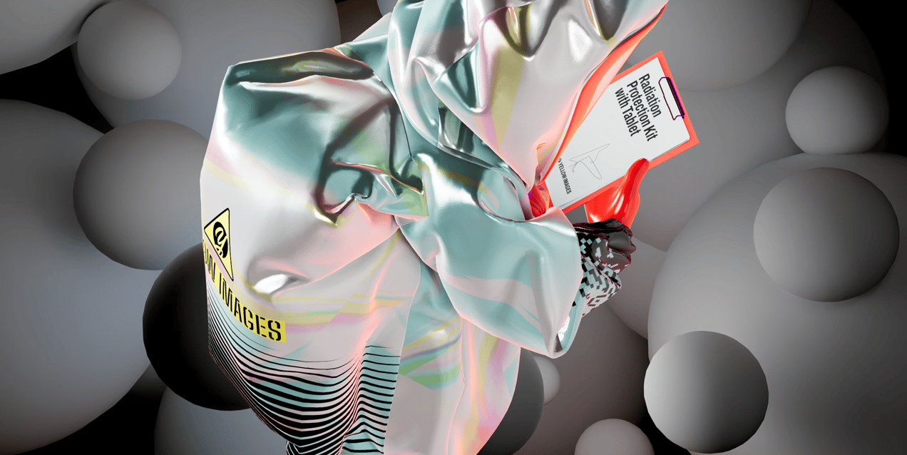 ProVisual —  Character in Radiation Protection Kit with Tablet 3D mockup and 3D model - create your perfect project online