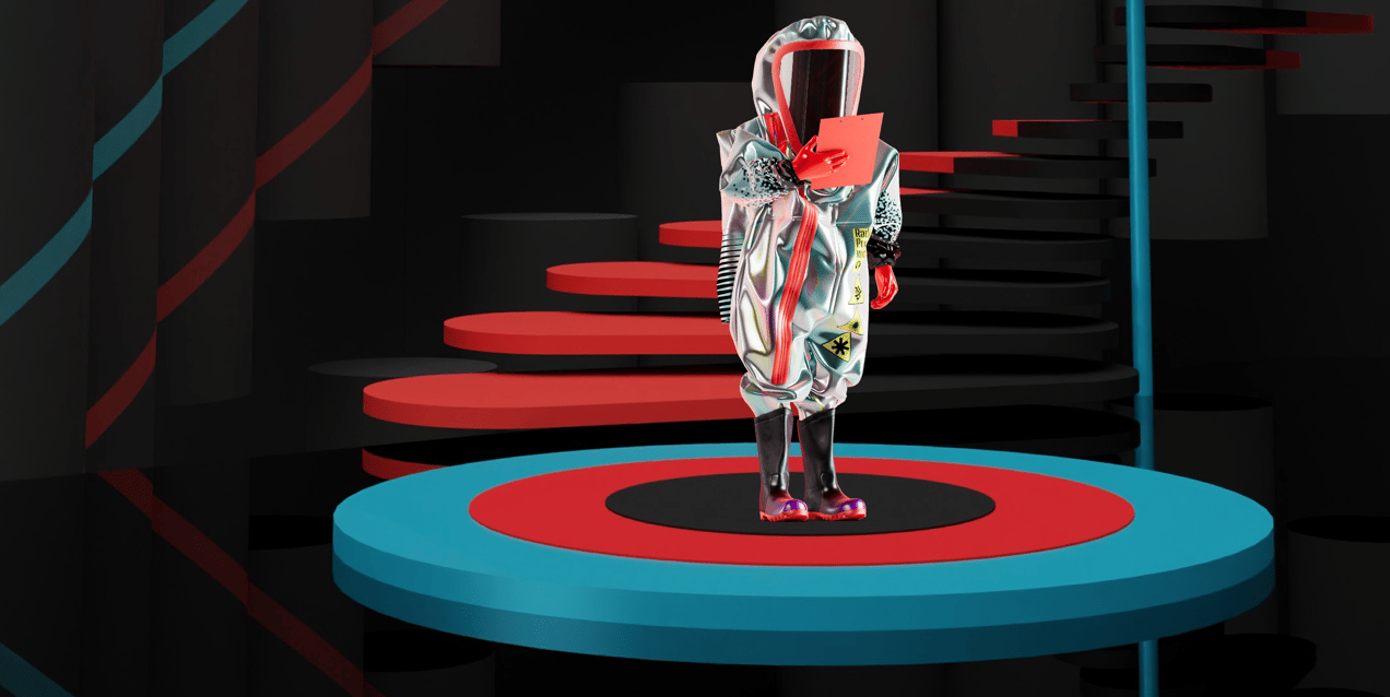 ProVisual —  Character in Radiation Protection Kit with Tablet 3D mockup and 3D model - create your perfect project online