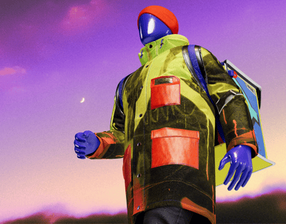 ProVisual — Walking Winter Deliveryman Male Character 3D mockup and 3D model - customize online now