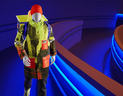 ProVisual — Walking Winter Deliveryman Male Character 3D mockup and 3D model - customize online now