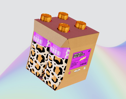 ProVisual —  Carton Carrier with 4 Juice Packs 3D mockup and 3D model - explore every detail online now