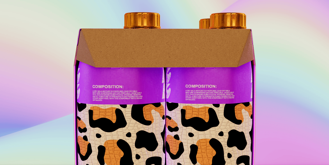 ProVisual —  Carton Carrier with 4 Juice Packs 3D mockup and 3D model - explore every detail online now