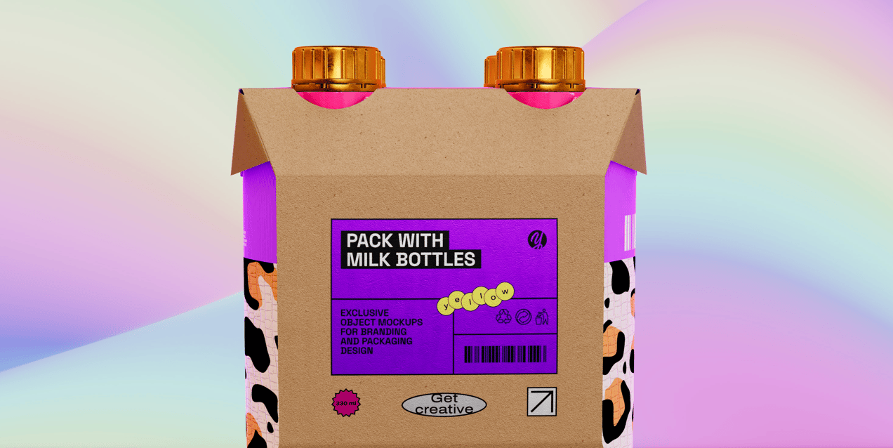 ProVisual —  Carton Carrier with 4 Juice Packs 3D mockup and 3D model - explore every detail online now
