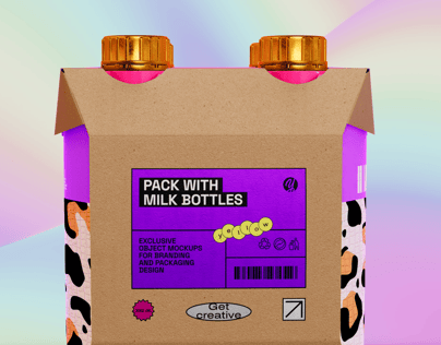 ProVisual —  Carton Carrier with 4 Juice Packs 3D mockup and 3D model - explore every detail online now
