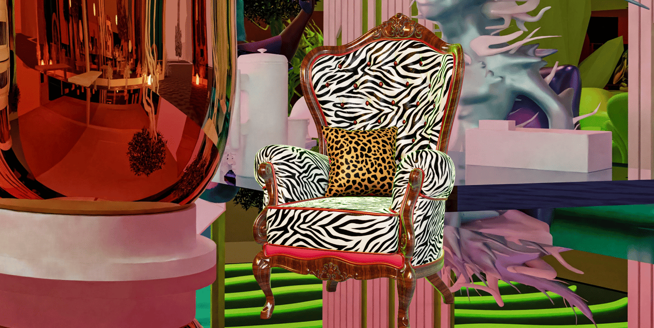 ProVisual — Vintage Armchair with Pillow 3D mockup and 3D model - customize online now