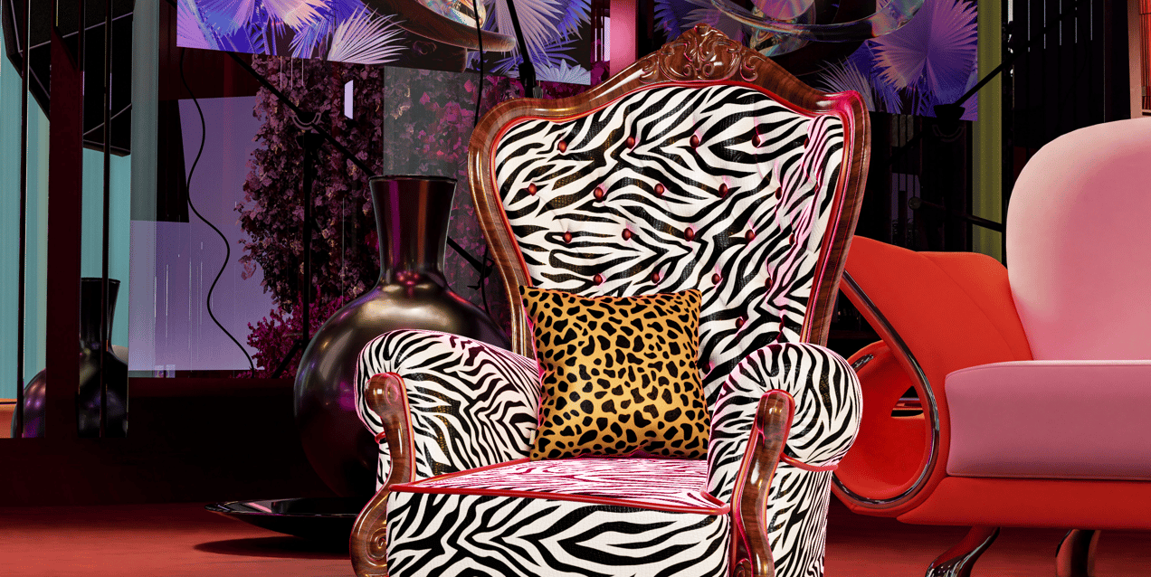 ProVisual — Vintage Armchair with Pillow 3D mockup and 3D model - customize online now