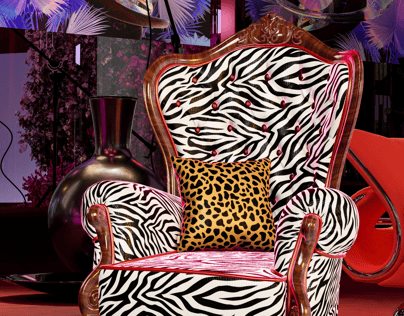 ProVisual — Vintage Armchair with Pillow 3D mockup and 3D model - customize online now