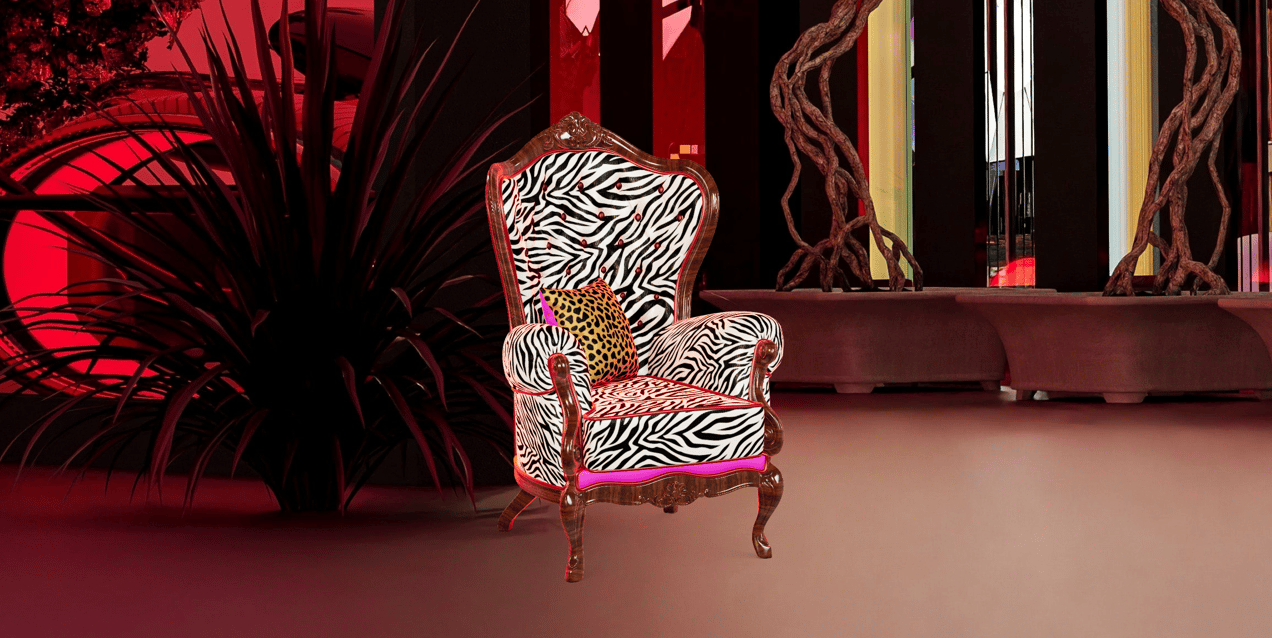ProVisual — Vintage Armchair with Pillow 3D mockup and 3D model - customize online now