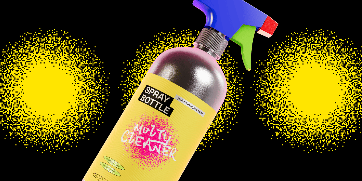 ProVisual —  500ml Spray Bottle 3D mockup and 3D model - customize online now