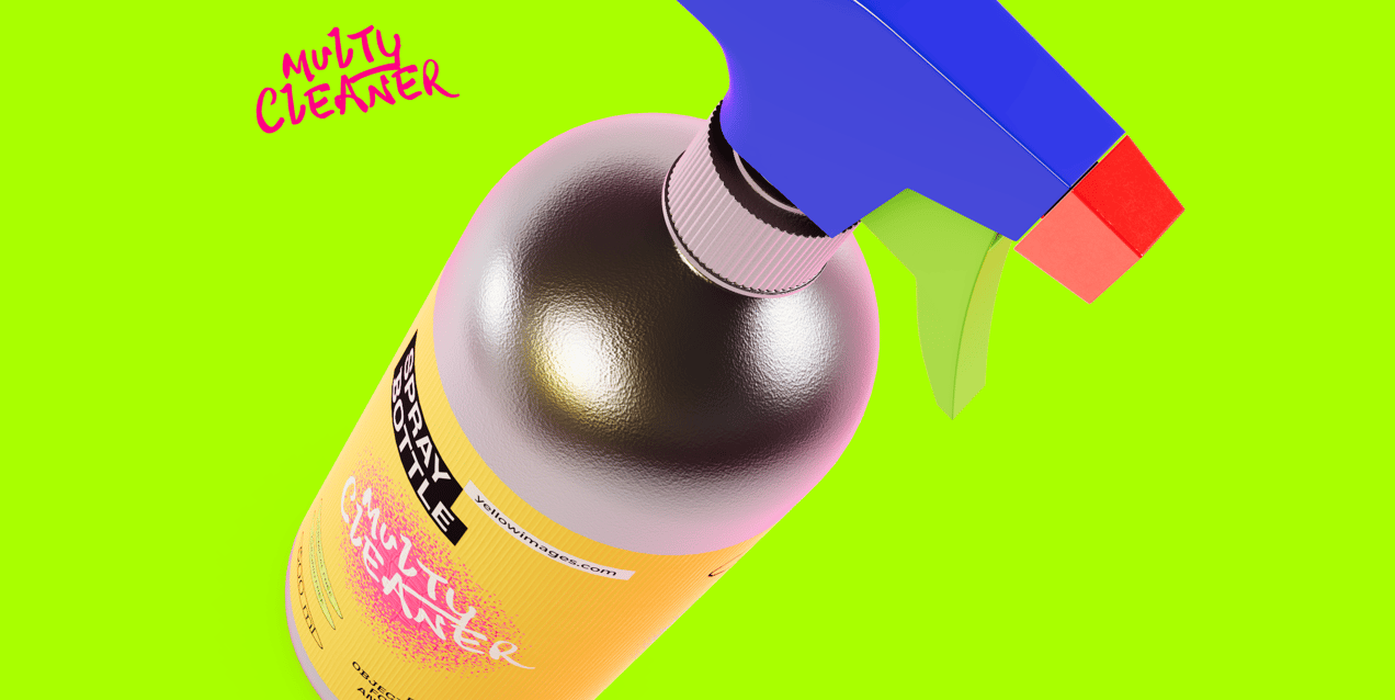 ProVisual —  500ml Spray Bottle 3D mockup and 3D model - customize online now