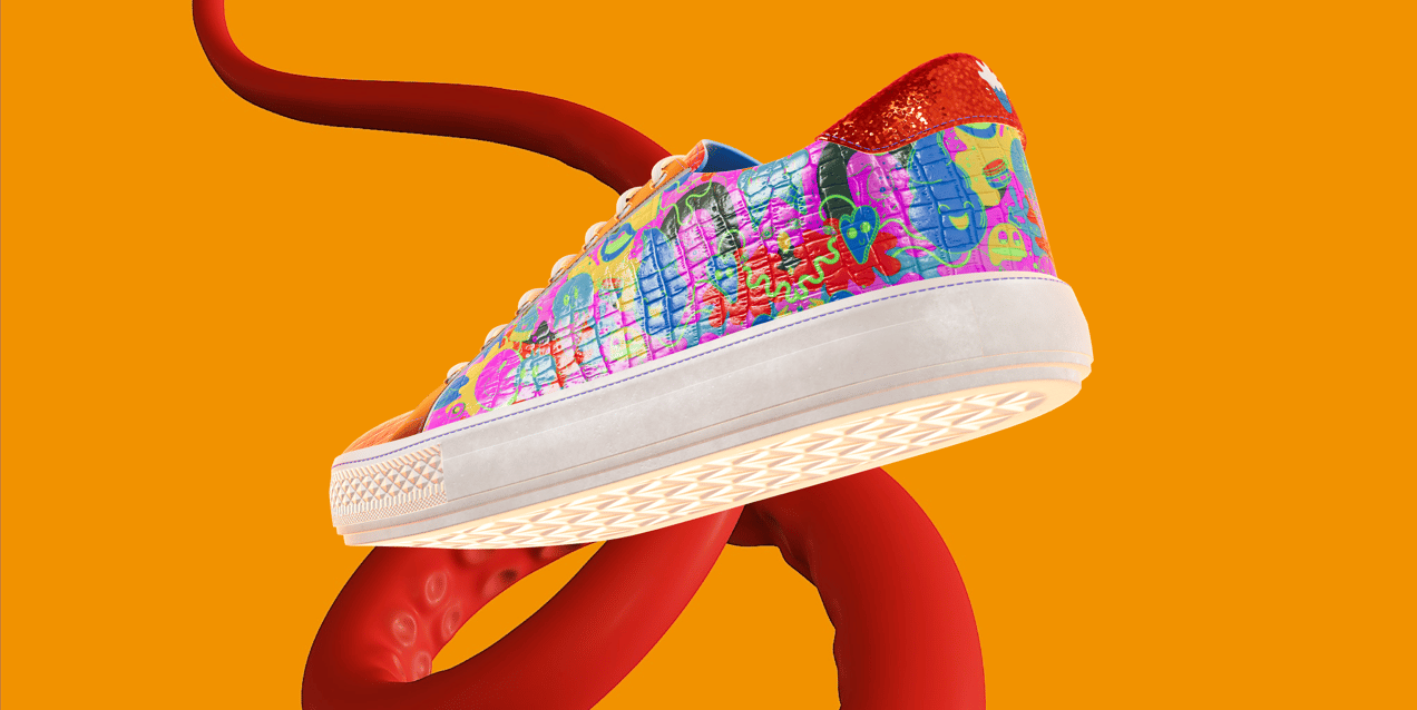 ProVisual —  Leather Textured Sneaker 3D mockup and 3D model - visualize online now