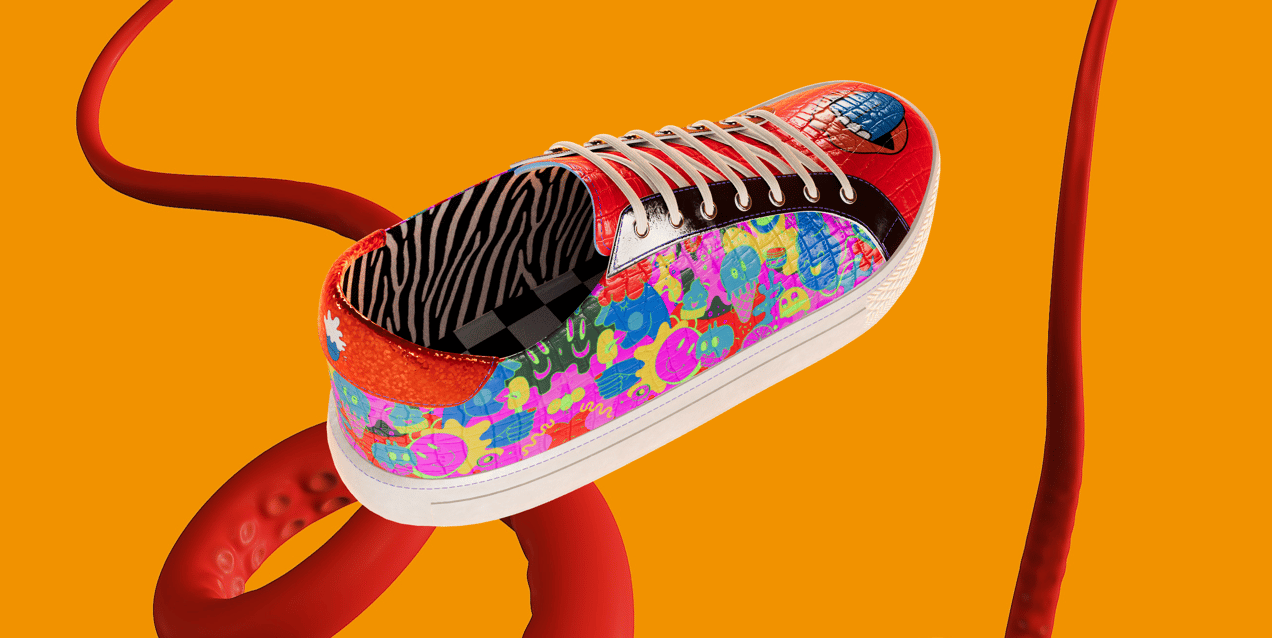 ProVisual —  Leather Textured Sneaker 3D mockup and 3D model - visualize online now