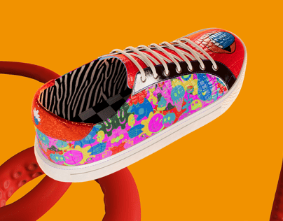 ProVisual —  Leather Textured Sneaker 3D mockup and 3D model - visualize online now