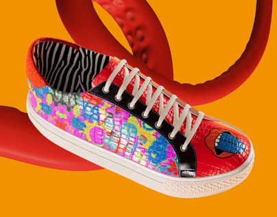 ProVisual — Leather Textured Sneaker 3D mockup