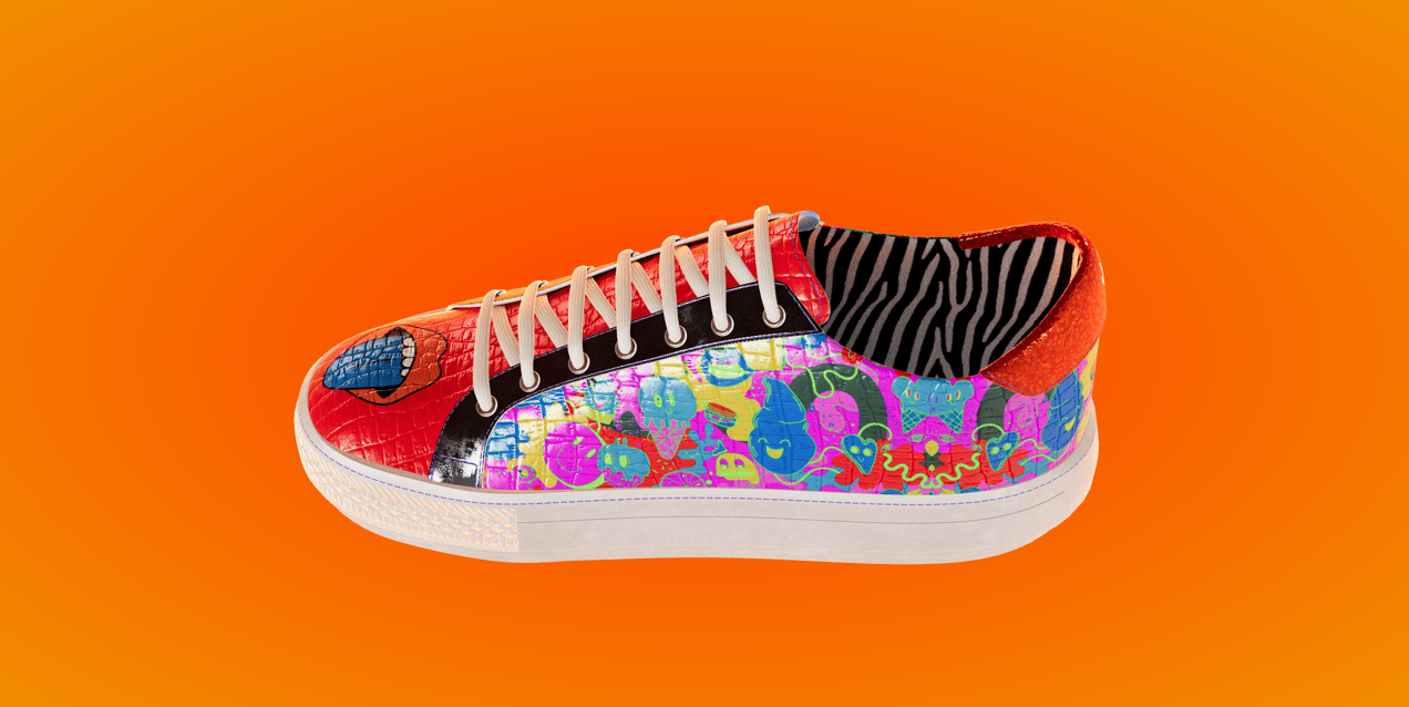 ProVisual —  Leather Textured Sneaker 3D mockup and 3D model - visualize online now