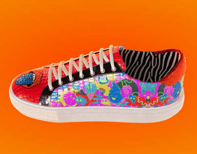 ProVisual —  Leather Textured Sneaker 3D mockup and 3D model - visualize online now