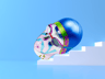 ProVisual — Swimming Cap with Goggles 3D mockup and 3D model - create your perfect project online