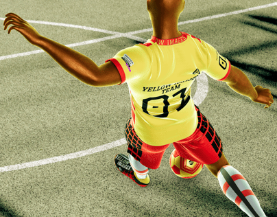 ProVisual —  Men’s Full Soccer Kit in Action 3D mockup and 3D model - create your perfect project online