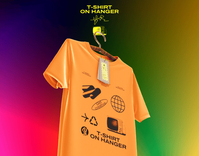 ProVisual —  T-Shirt on Hanger with Tag 3D mockup and 3D model - create your perfect project online