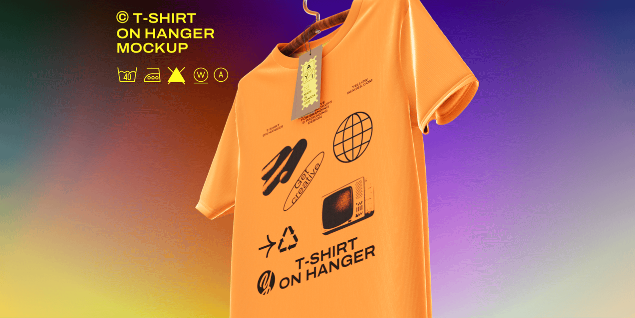 ProVisual — T-Shirt on Hanger with Tag 3D mockup