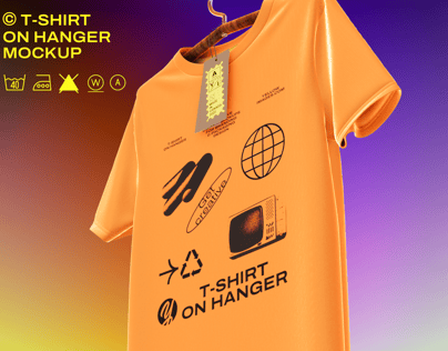 ProVisual — T-Shirt on Hanger with Tag 3D mockup