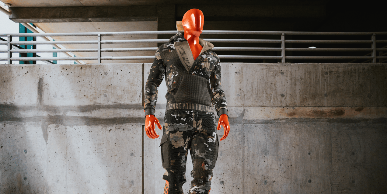 ProVisual —  Men's Casual Kit in Action 3D mockup and 3D model  - create your perfect project online