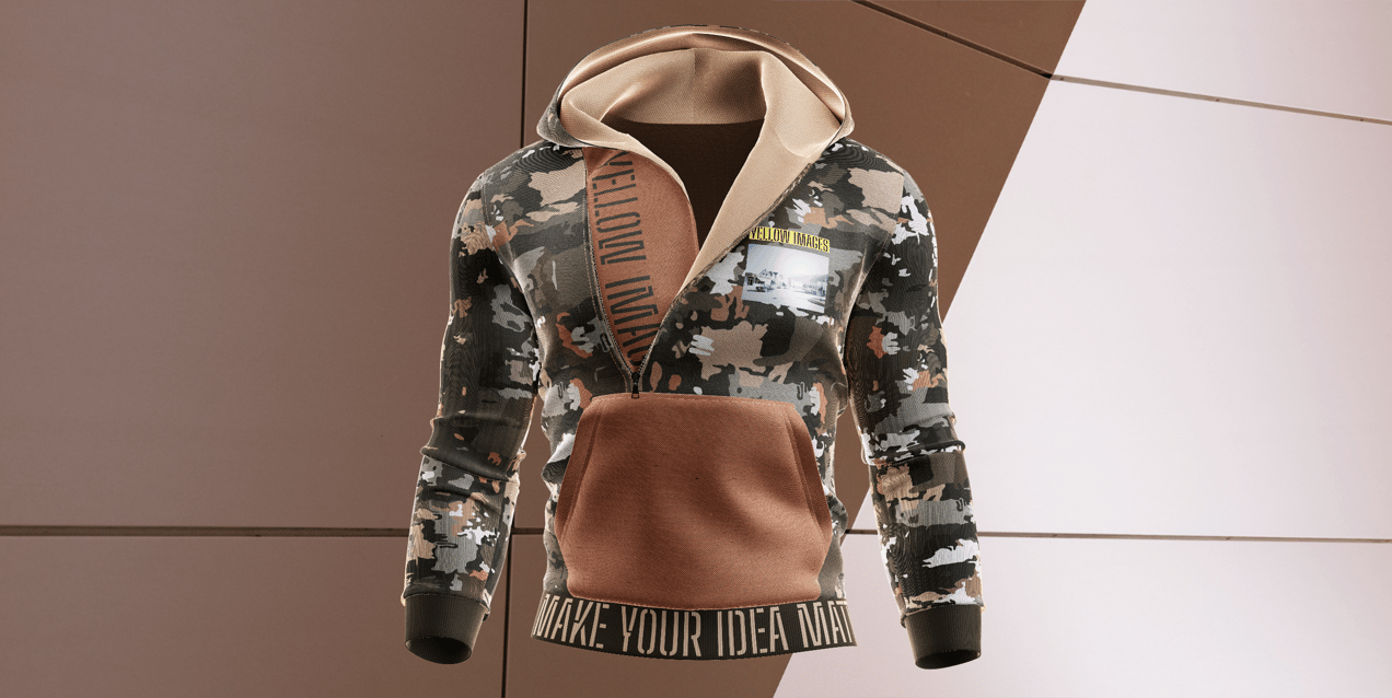 ProVisual —  Men's Hoodie 3D mockup and 3D model - visualize online now
