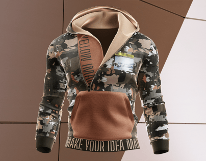 ProVisual —  Men's Hoodie 3D mockup and 3D model - visualize online now