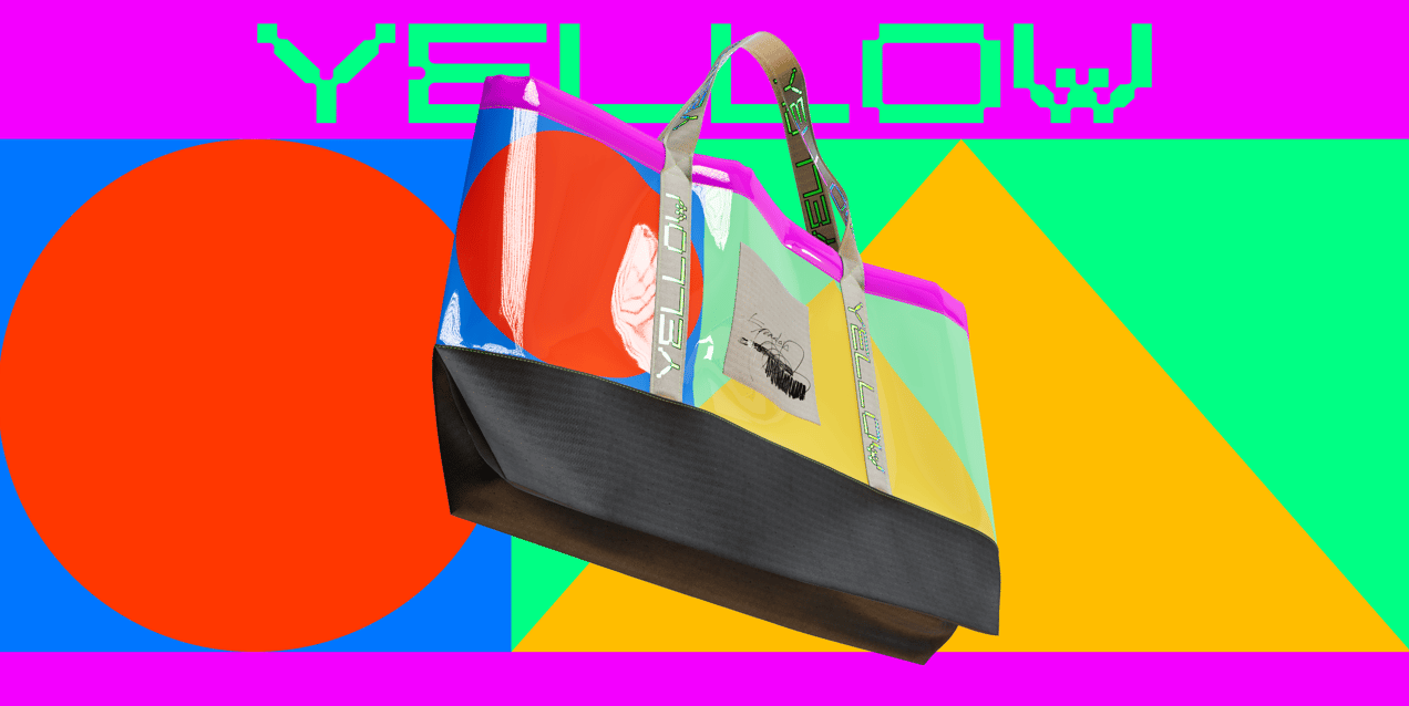 ProVisual —  Glossy Plastic Shopping Bag 3D mockup and 3D model - customize online now