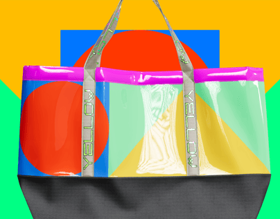 ProVisual —  Glossy Plastic Shopping Bag 3D mockup and 3D model - customize online now