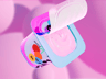 ProVisual — Half Opened Yogurt Cup 3D mockup and 3D model - customize online now