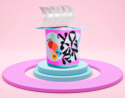 ProVisual — Half Opened Yogurt Cup 3D mockup