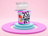 ProVisual — Half Opened Yogurt Cup 3D mockup and 3D model - customize online now