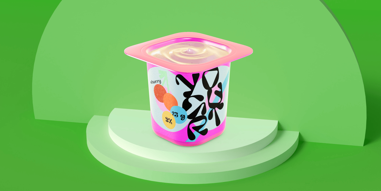 ProVisual — Opened Yogurt Cup 3D mockup and 3D model - visualize online now