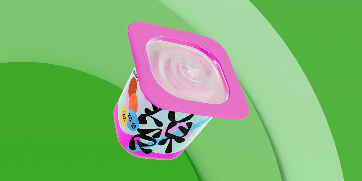 ProVisual — Opened Yogurt Cup 3D mockup and 3D model - visualize online now