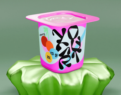 ProVisual — Opened Yogurt Cup 3D mockup