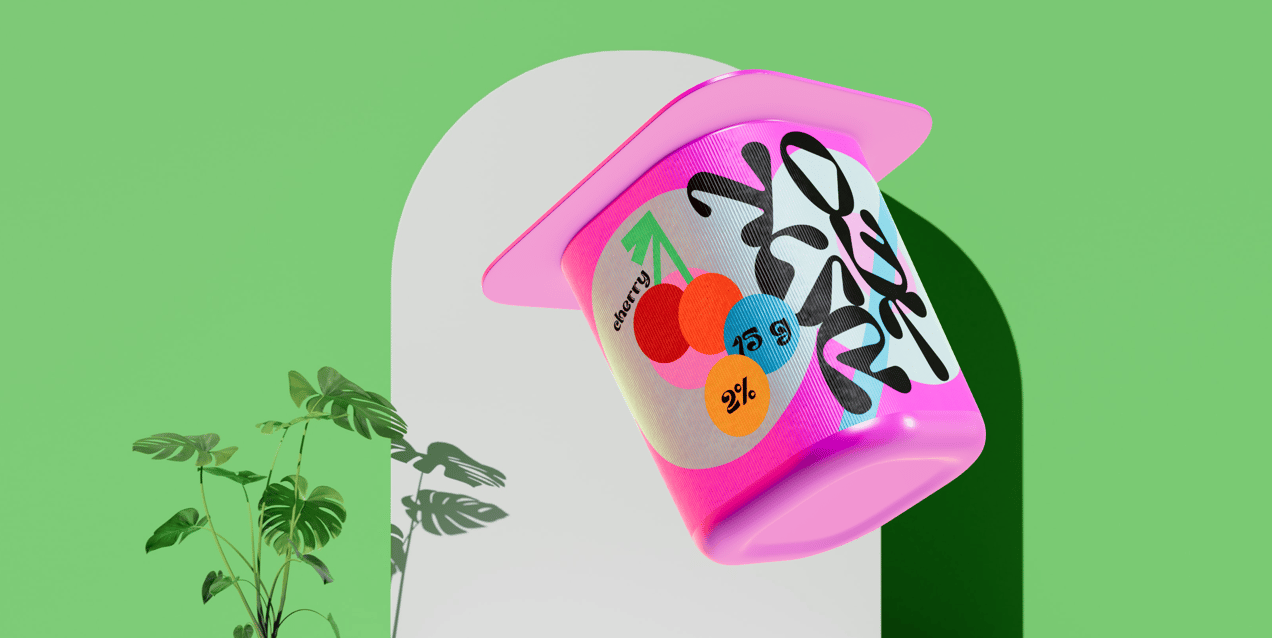 ProVisual — Opened Yogurt Cup 3D mockup and 3D model - visualize online now