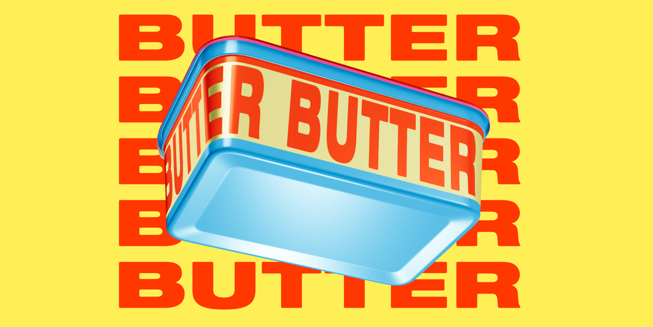 ProVisual — Butter Tub with Foil Lid 3D mockup