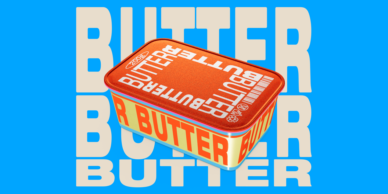 ProVisual — Butter Tub with Foil Lid 3D mockup and 3D model - visualize online now