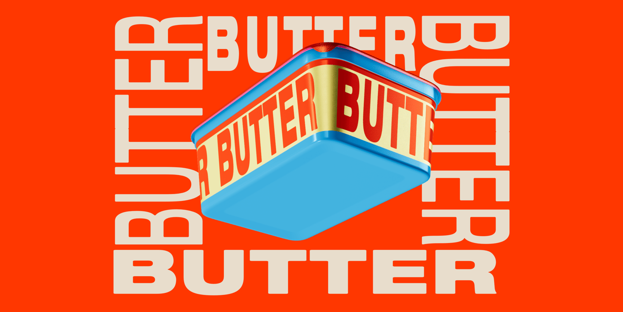 ProVisual — Butter Tub with Foil Lid 3D mockup and 3D model - visualize online now