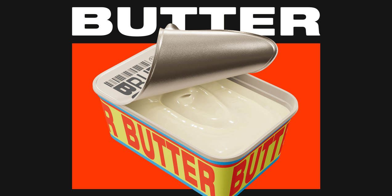 ProVisual — Half Opened Butter Tub 3D mockup