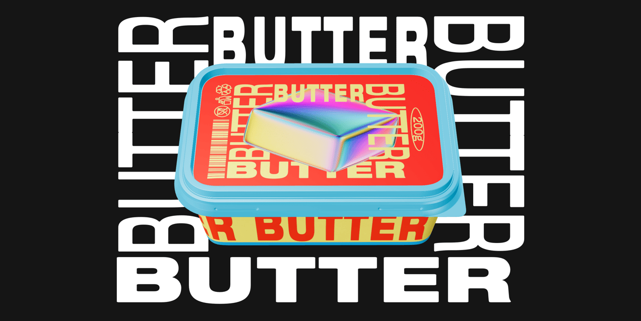 ProVisual — Butter Tub with Lid 3D mockup