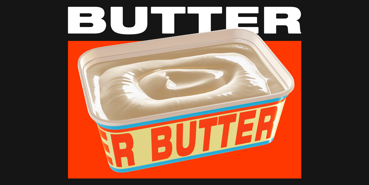 ProVisual — Opened Butter Tub 3D mockup and 3D model - visualize online now