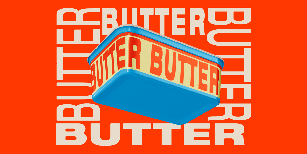 ProVisual — Opened Butter Tub 3D mockup