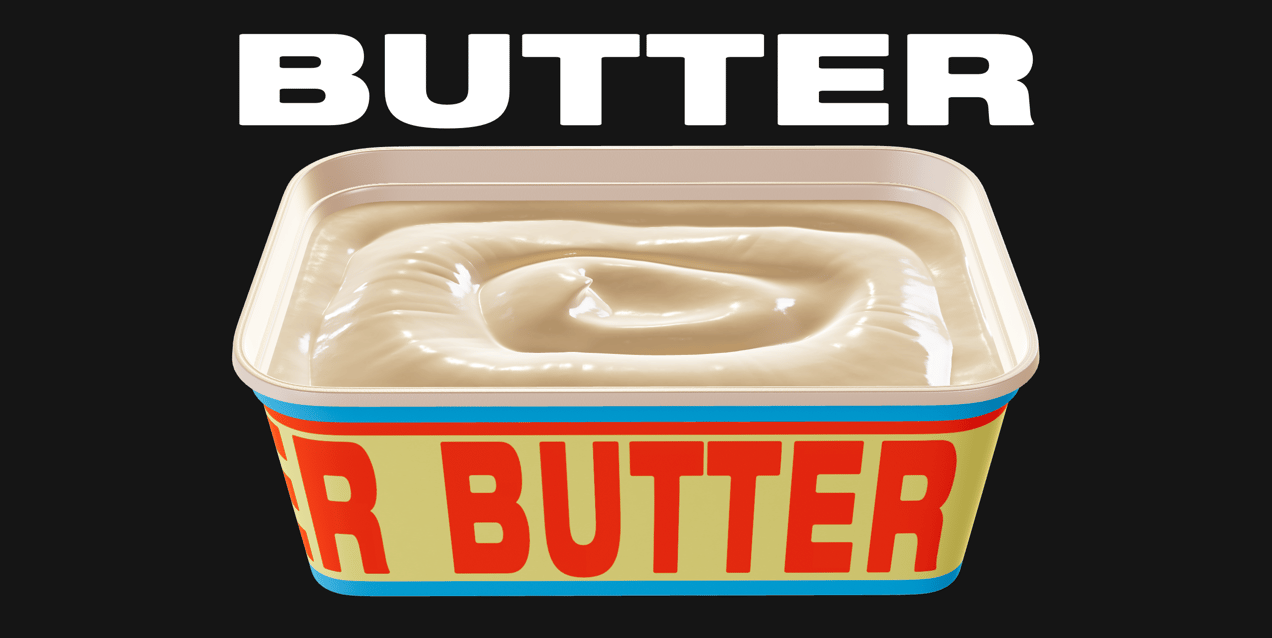 ProVisual — Opened Butter Tub 3D mockup and 3D model - visualize online now