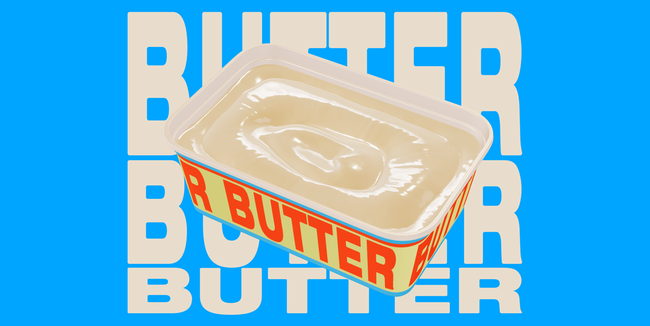 ProVisual — Opened Butter Tub 3D mockup and 3D model - visualize online now